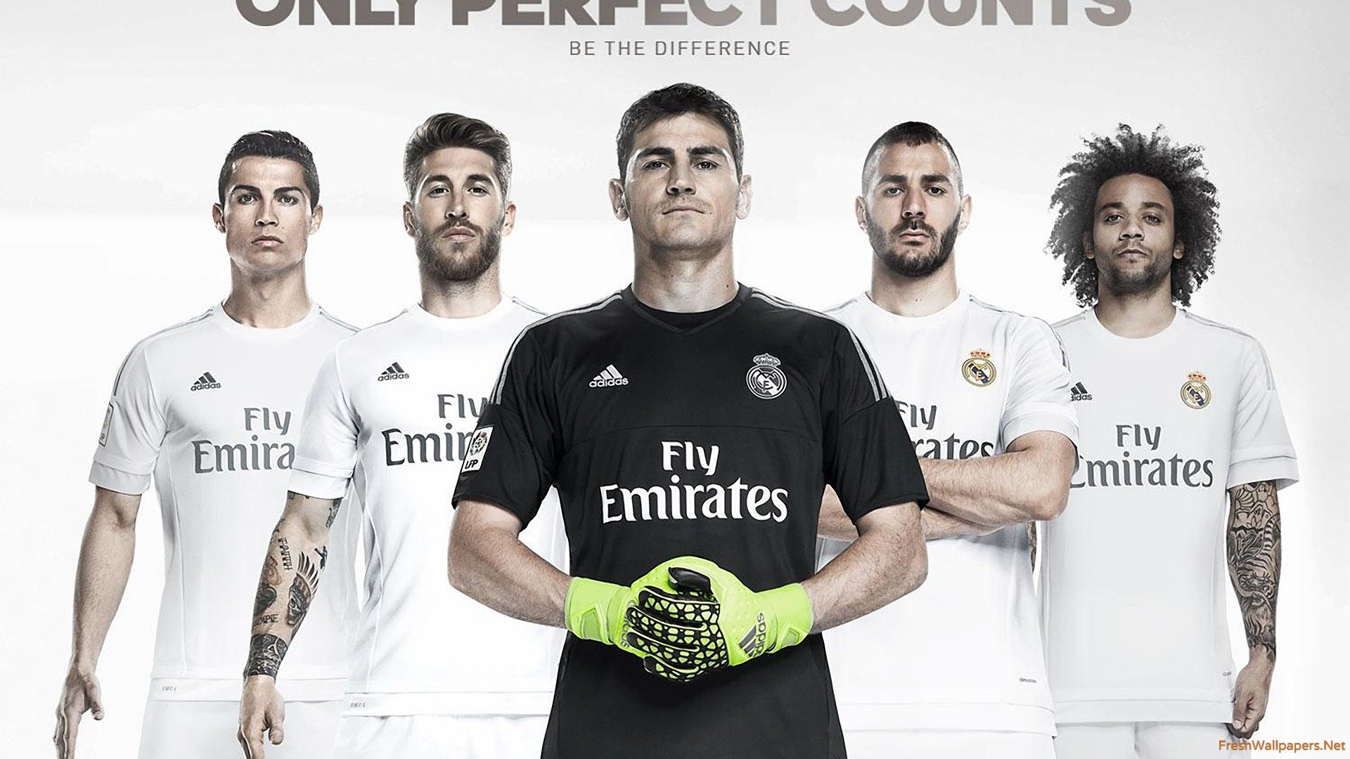 Real Madrid CF 2015-2016 Adidas Home Kit wallpapers | Freshwallpapers