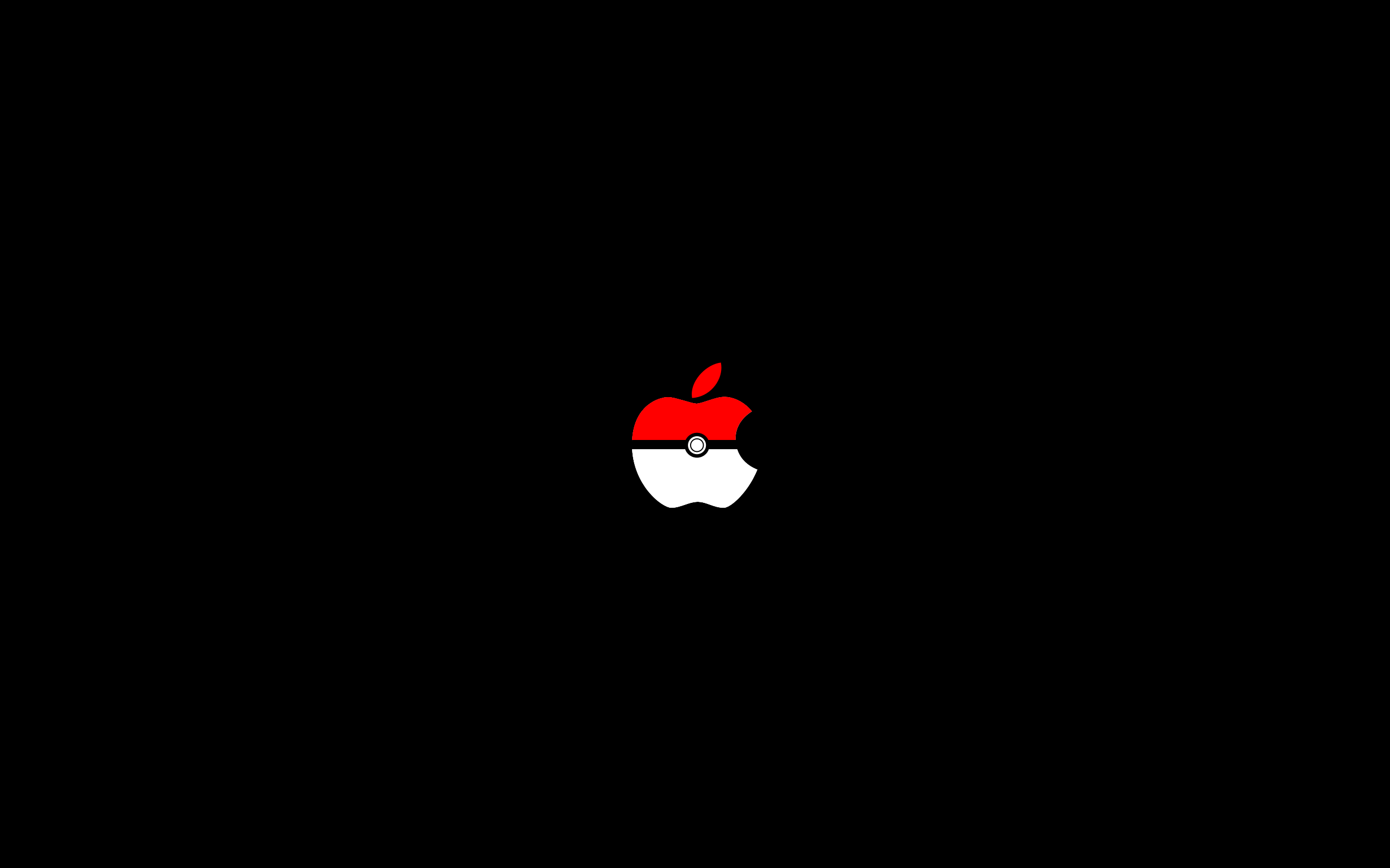 apple logo for pokemon lovers (kinda minimalist) : wallpapers