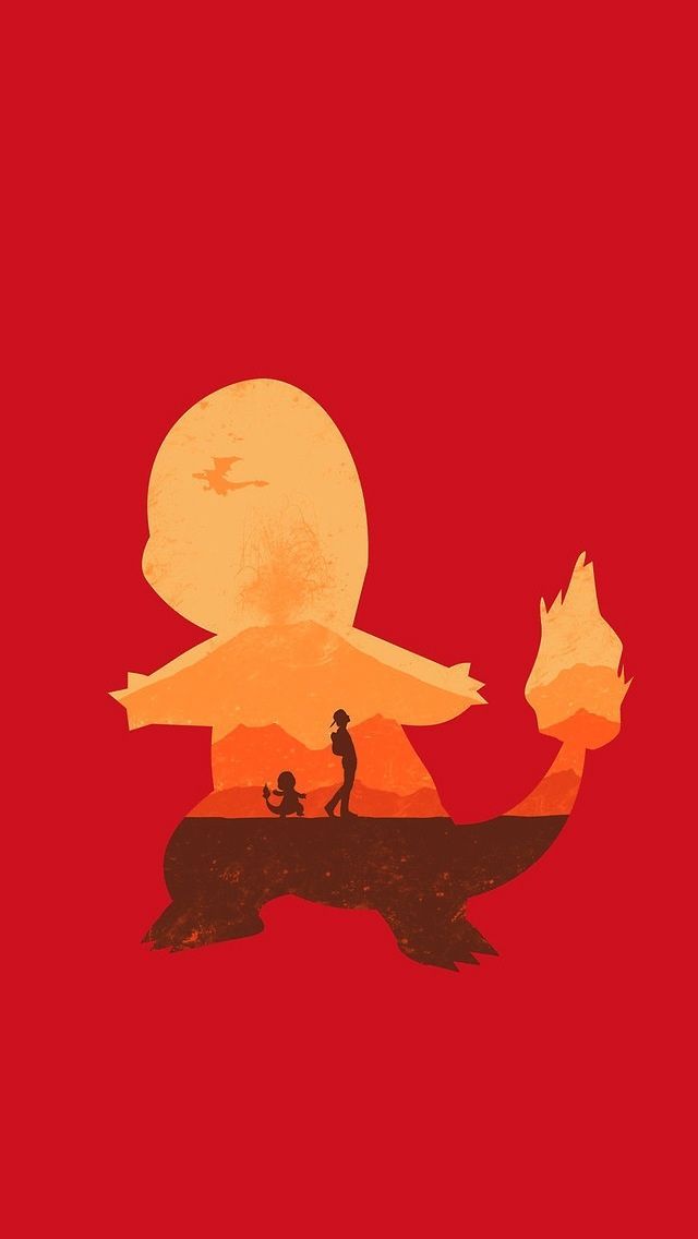 Charmander silhouette. Check out more Minimal Style Pokemon ...