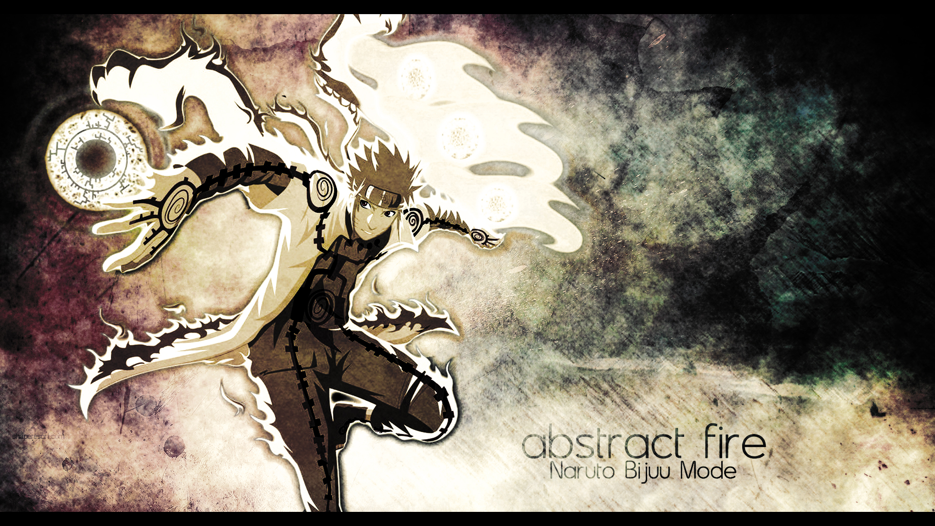 DeviantArt: More Like Abstract Fire - Naruto Bijuu Mode Wallpaper ...