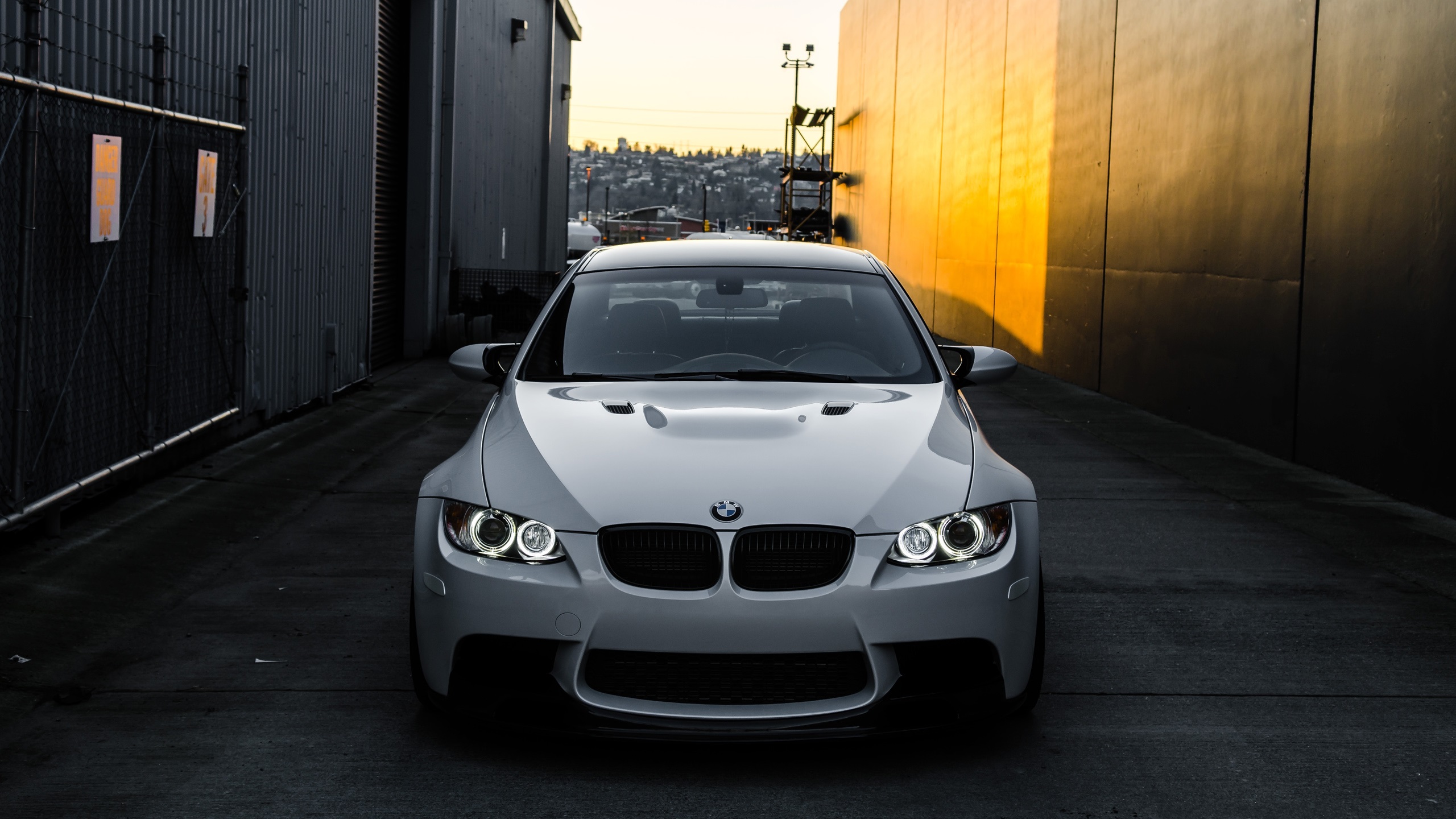 BMW M3 E92 white car front view Wallpapers HD Desktop Wallpaper