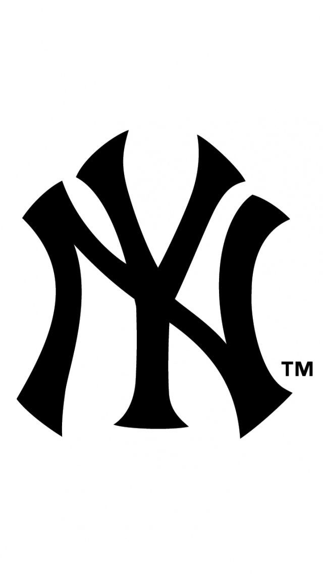 Download Wallpaper 640x1136 New york yankees, Logo, Famous brand