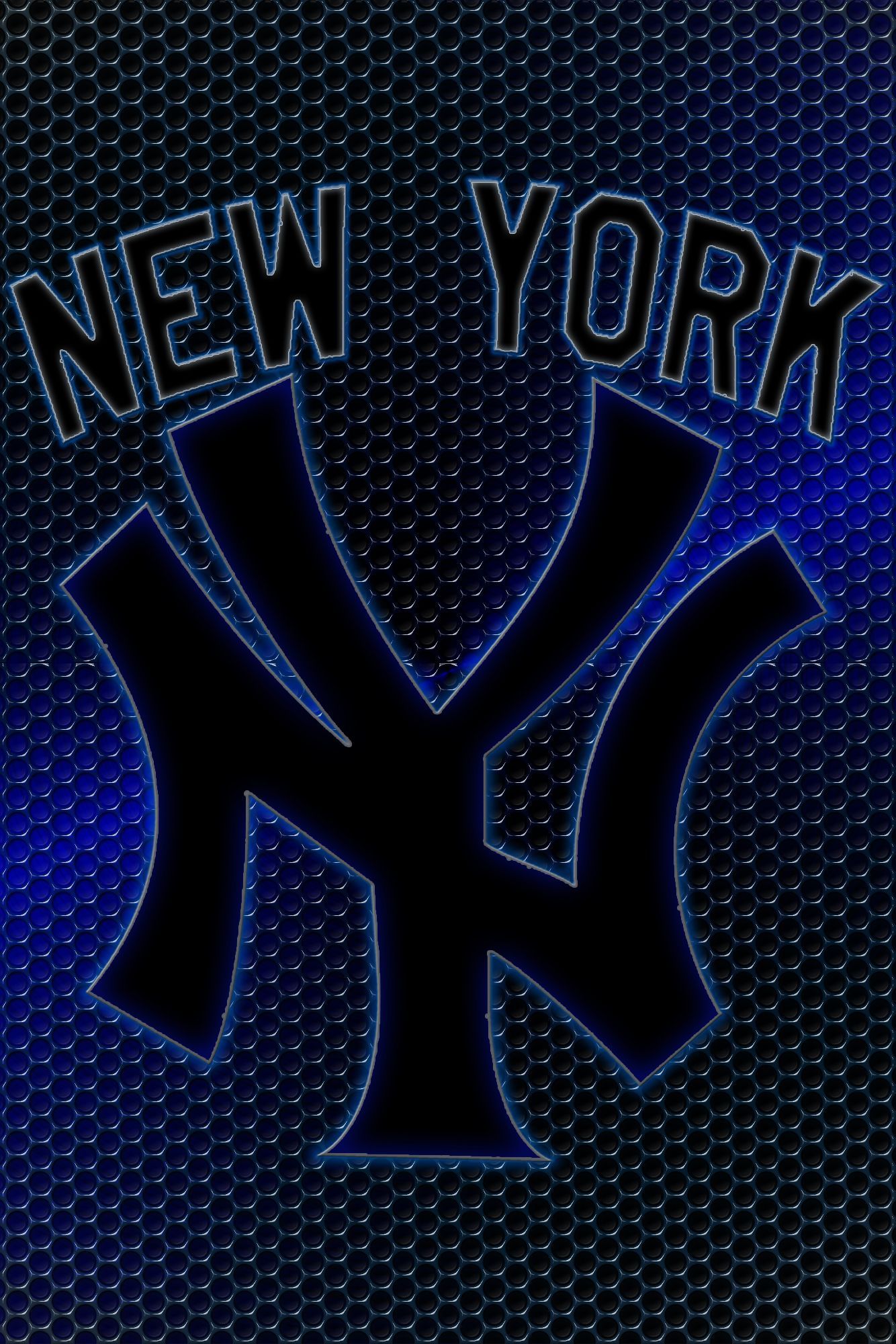 Wallpapers By Wicked Shadows New York Yankees Logo Grid Wallpaper