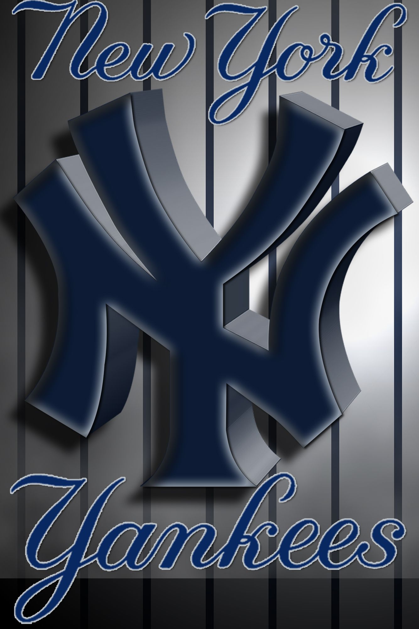 Wallpapers By Wicked Shadows New York Yankees 3D Logo Wallpaper