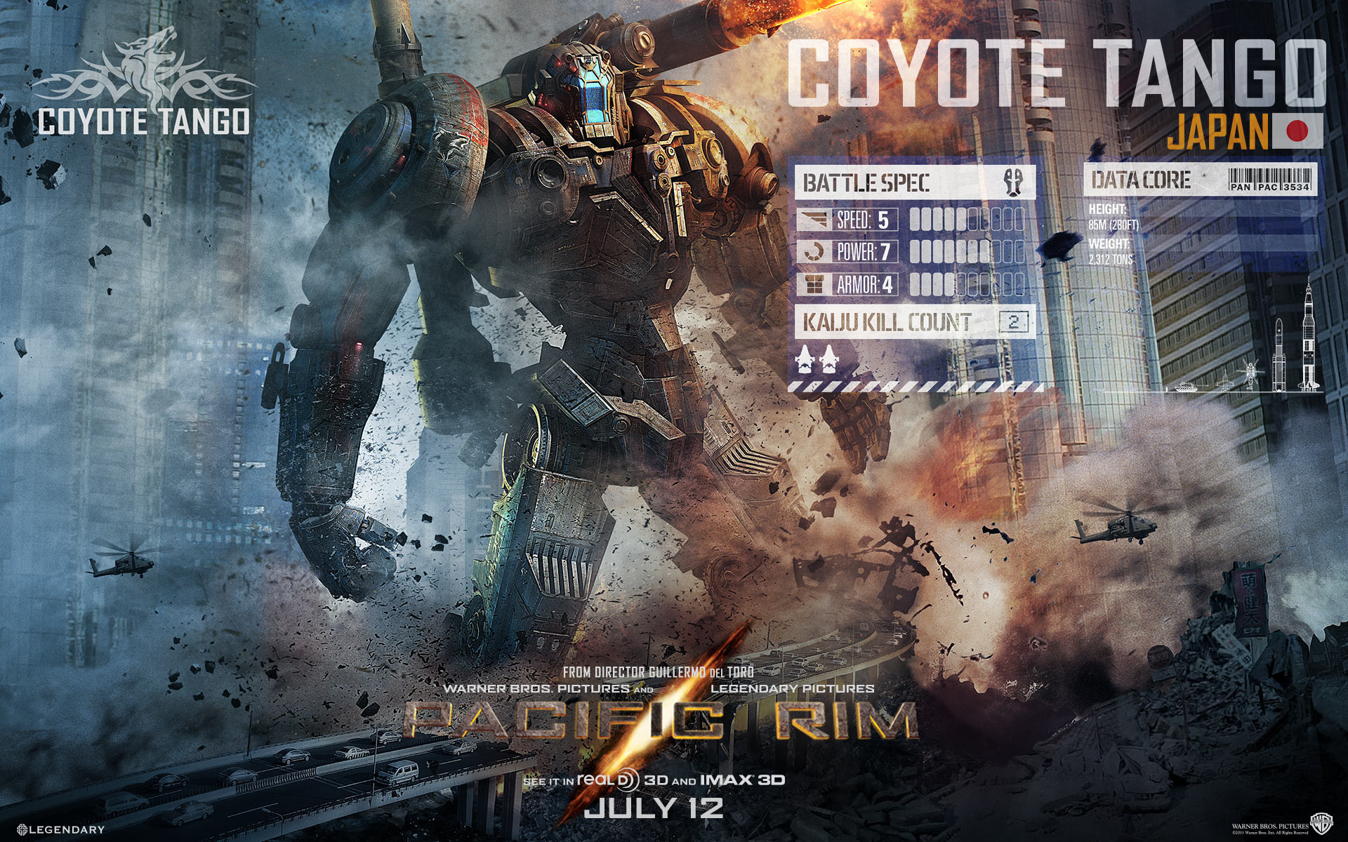 Pacific Rim Giant Robot Coyote Tango mecha sci-fi wallpaper ...