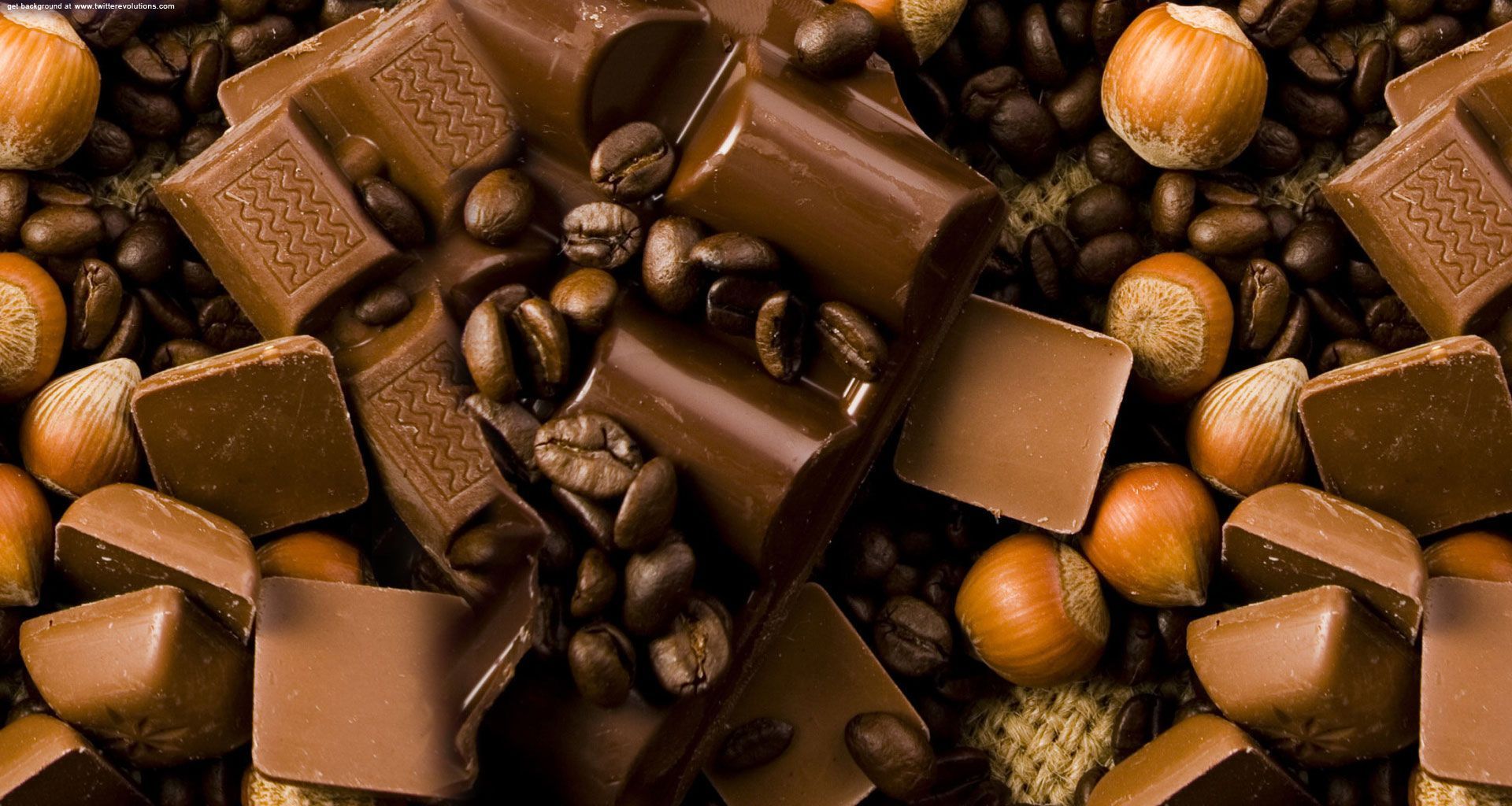 Chocolate & nuts Twitter background - Twitterevolutions