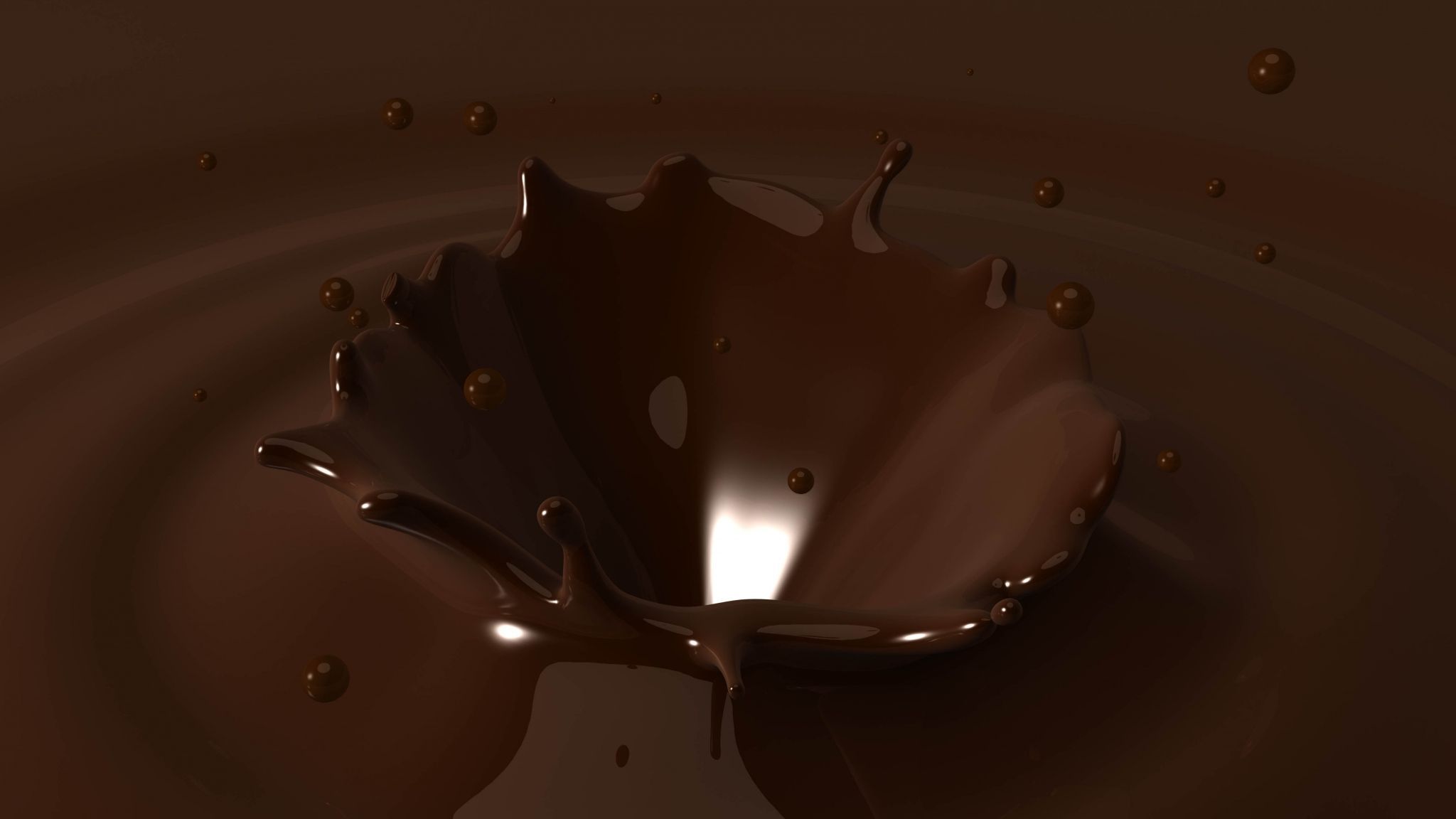 Download Wallpaper 2048x1152 Chocolate, Background, Drops, Sprays ...