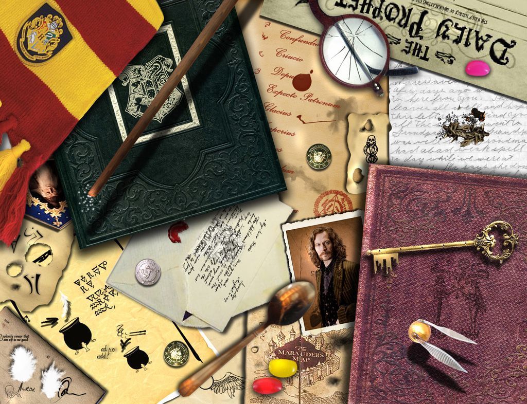 Harry Potter Desk Wallpaper by eMelody on DeviantArt