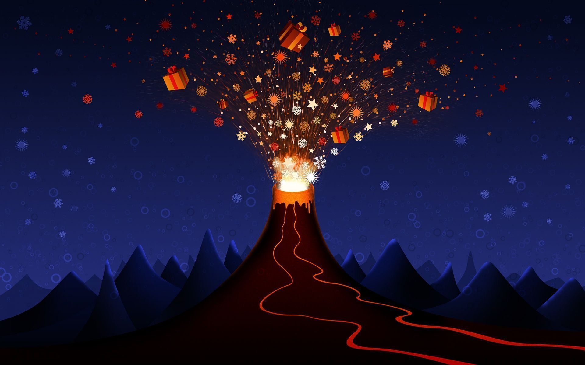Christmas Volcano Background : Full HD desktop wallpaper : Wallinda
