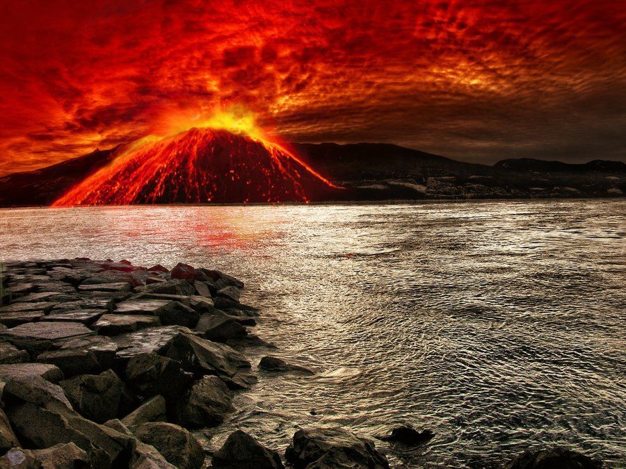 Premade BG Volcano by Deorsa on DeviantArt