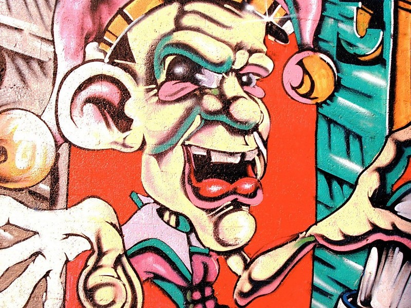 Evil Clown Graffiti Wallpaper free desktop backgrounds and wallpapers