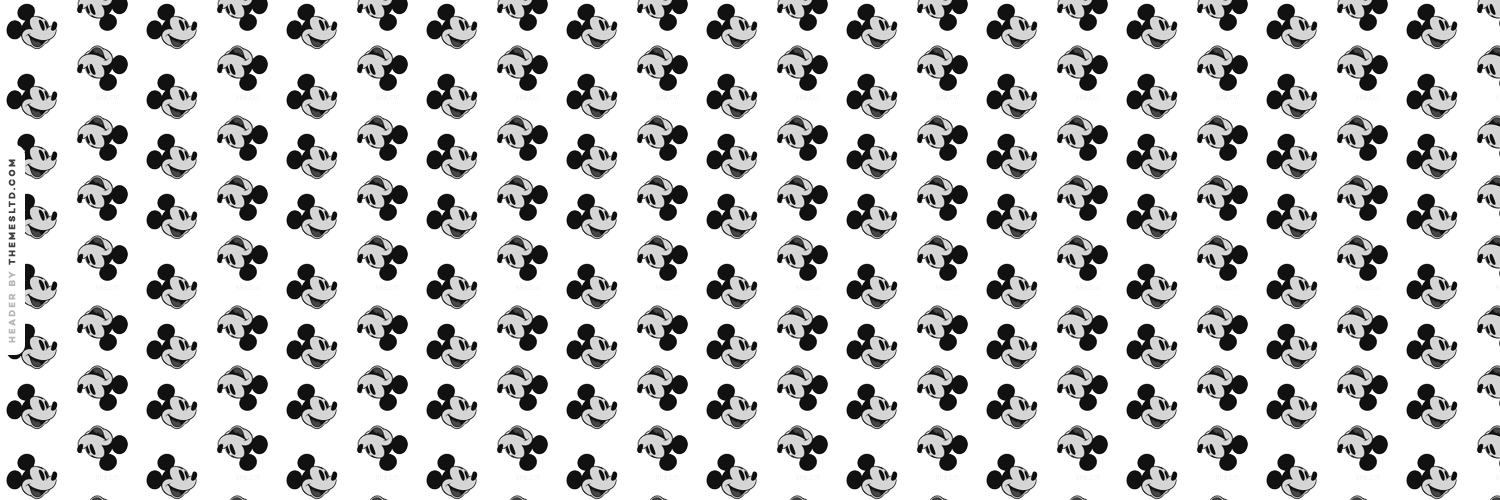 Black And White Old Mickey Mouse Twitter Header - Cartoon Backgrounds