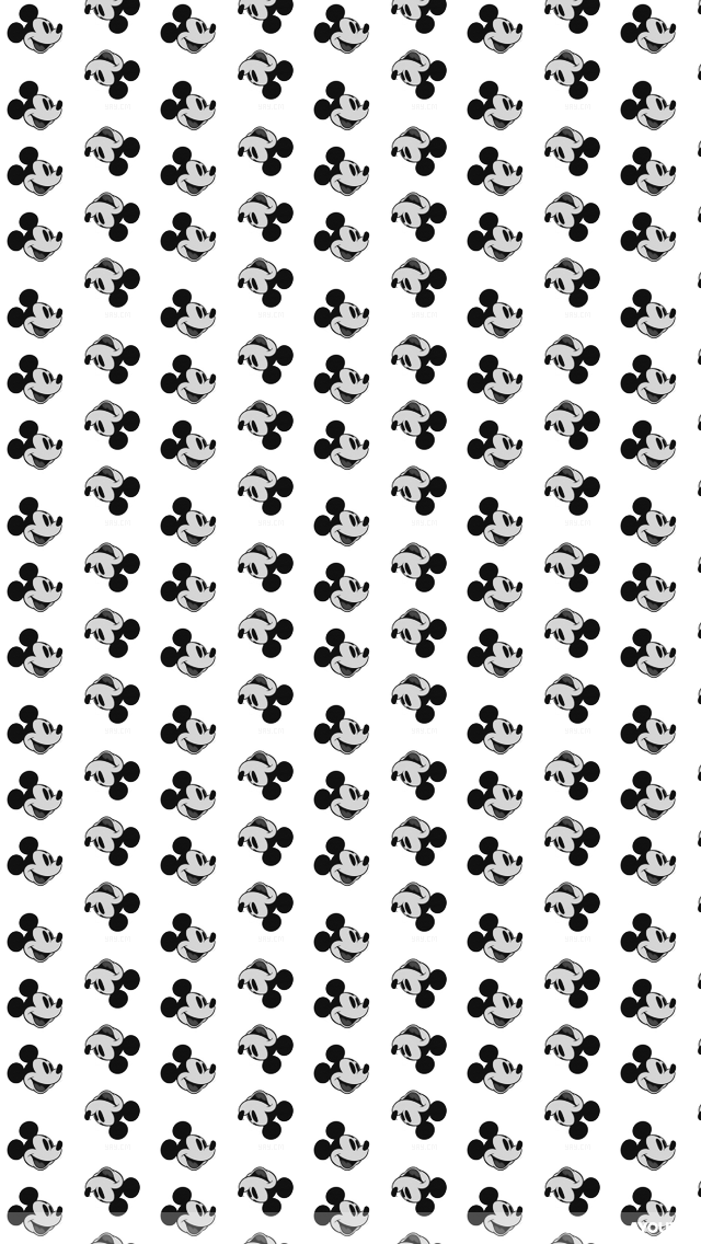 Black And White Old Mickey Mouse iPhone Wallpaper - Black & White