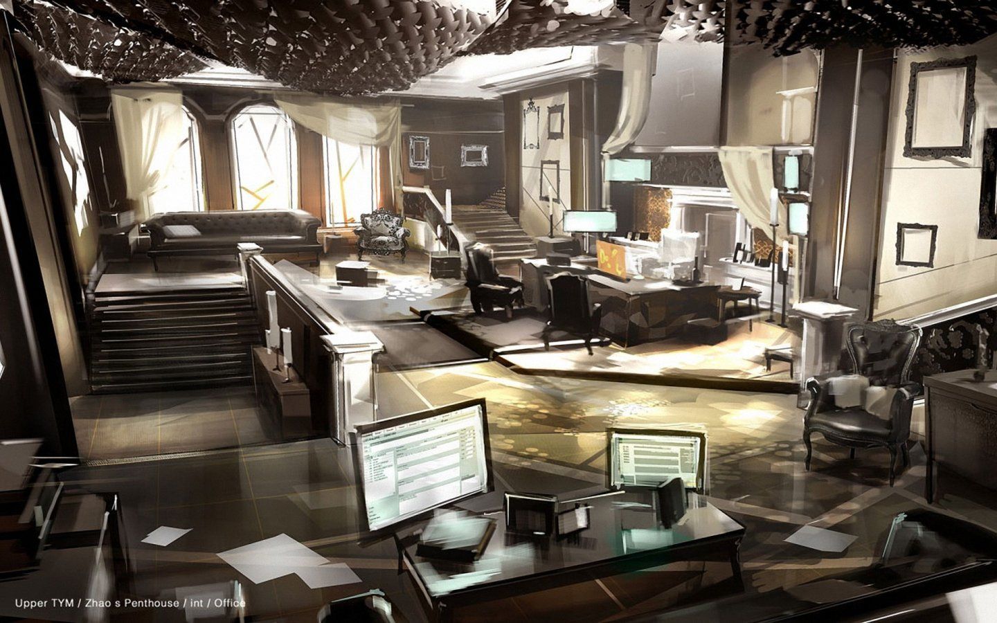 Deus Ex penthouse int office 1440x900 Wallpapers, 1440x900 ...