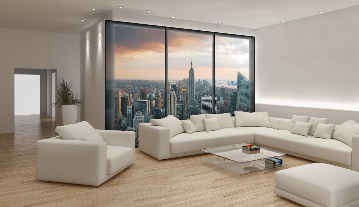 New York City Skyline Window View Wallpaper Mural - - Amazon.com