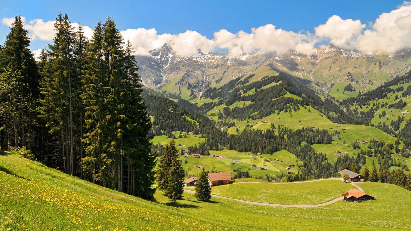 Wallpapers Mountain Swiss Alps Kingdom 1366x768 #mountain
