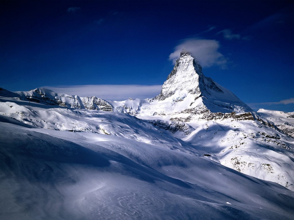 Peak of the Matterhorn, Valais, Swiss Alps Nature Life