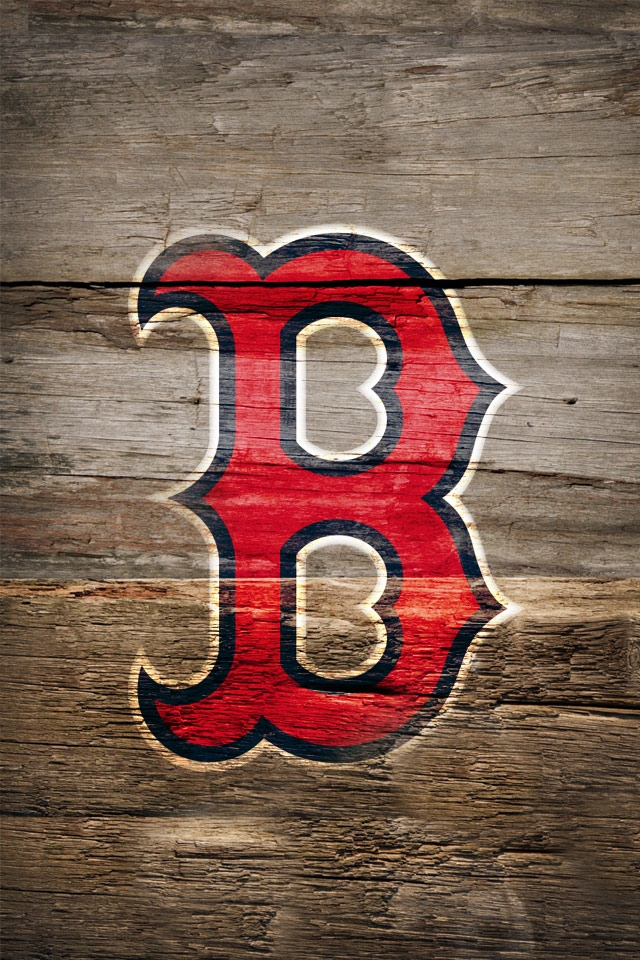 Boston Red Sox Logo On Wood IPhone Wallpaper | Retina IPhone ...