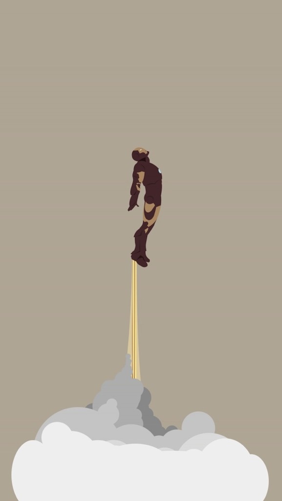 Ironman flying up iPhone 5 Wallpaper (577x1024)