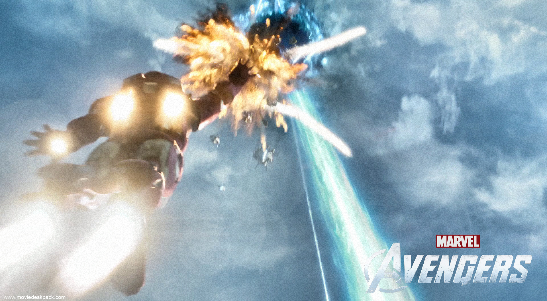 The Avengers 2012 Iron Man flying