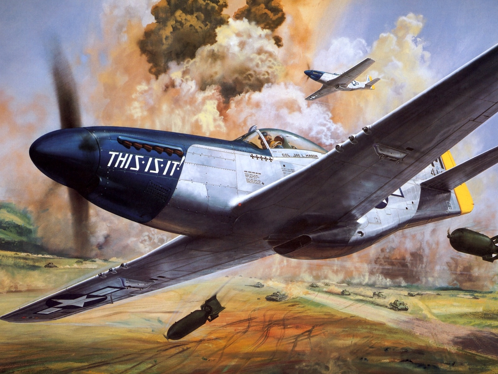 paintings artistic planes p-51 mustang #oXP9