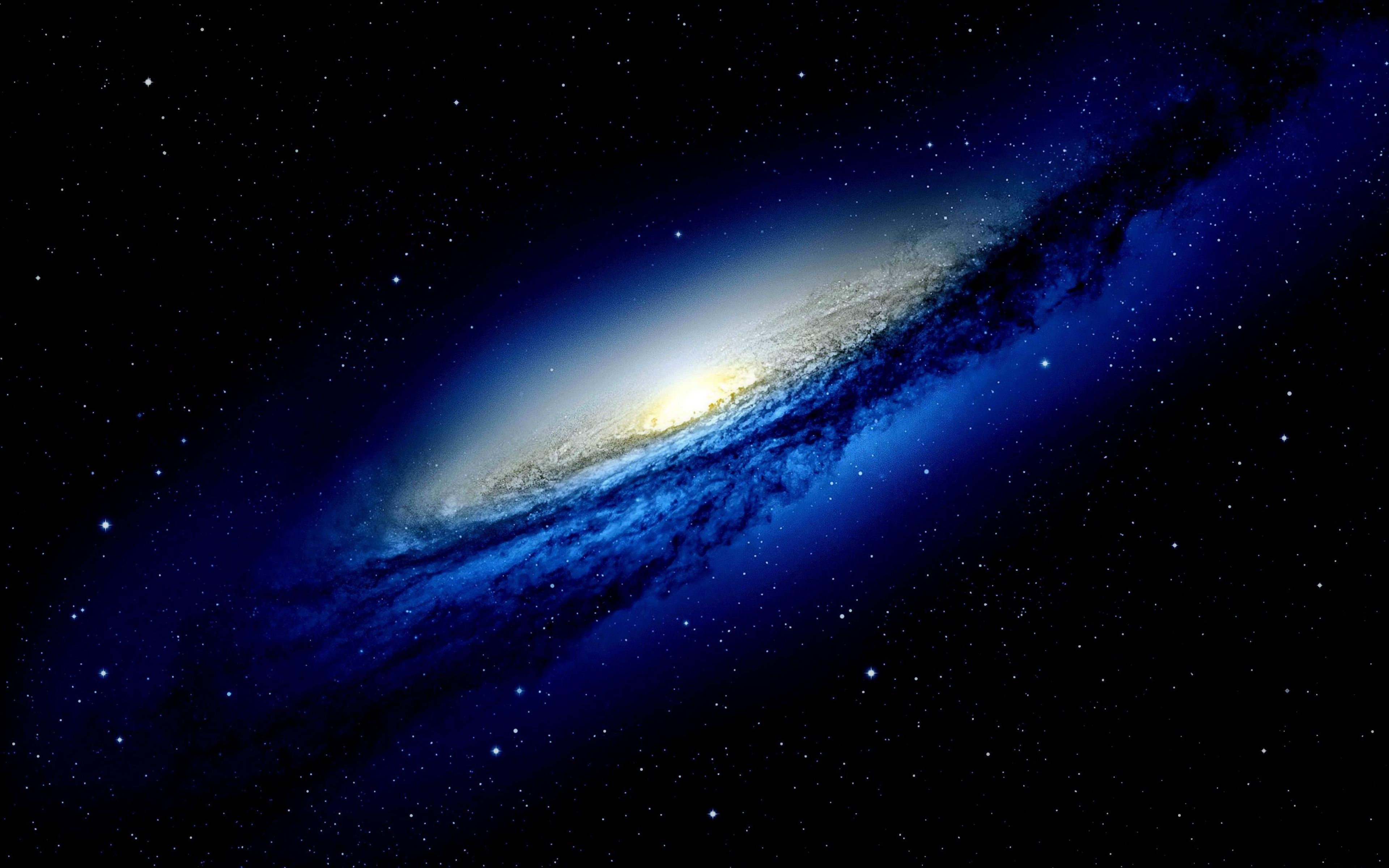 Download HD Spiral Galaxy Nebula Vortex Stars In Dark Blue Color ...
