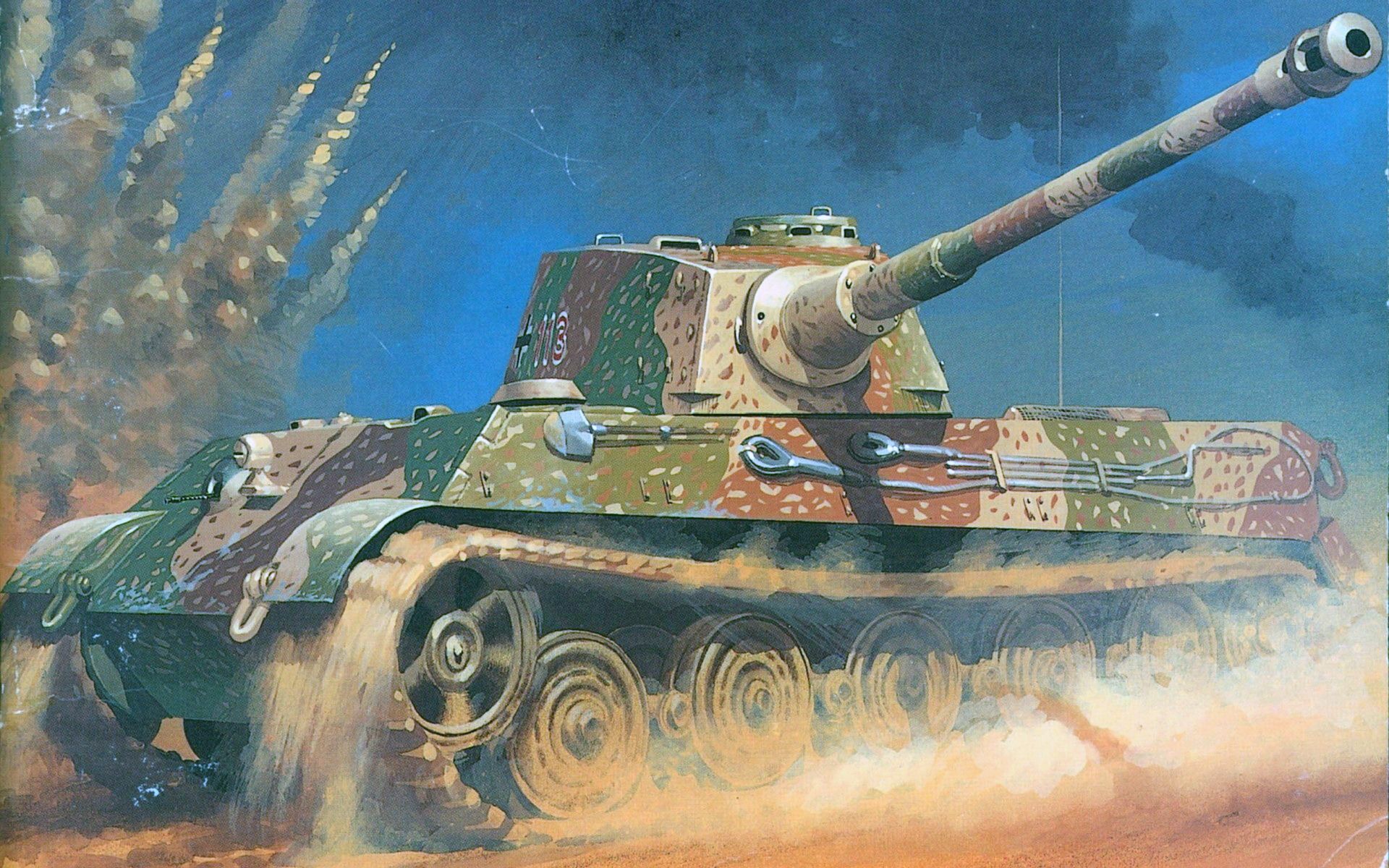 Wallpapers Painting Art Tanks PzKpfw VI King-Tiger Army Image ...