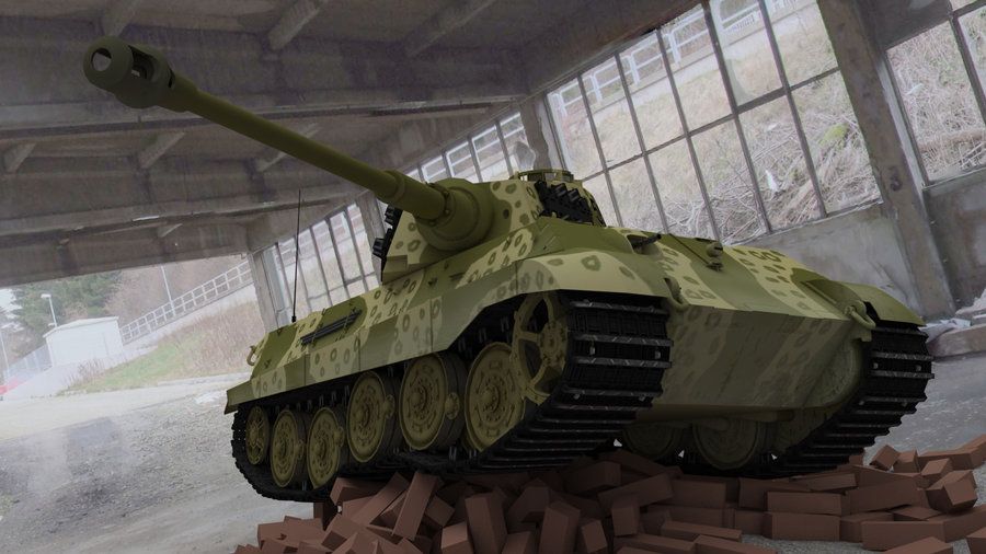 king tiger panzer VI b clay render by shareck on DeviantArt