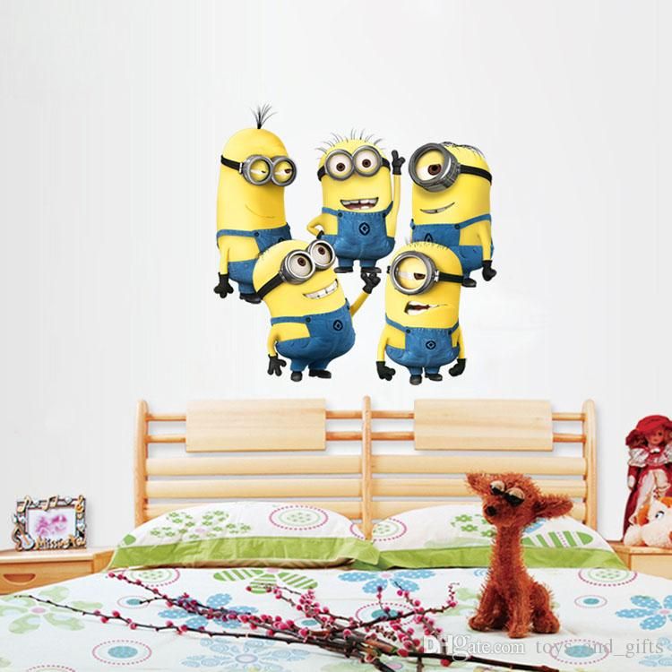 The Minions Wall Stickers Wallpaper Room Movable Despicable Me ...