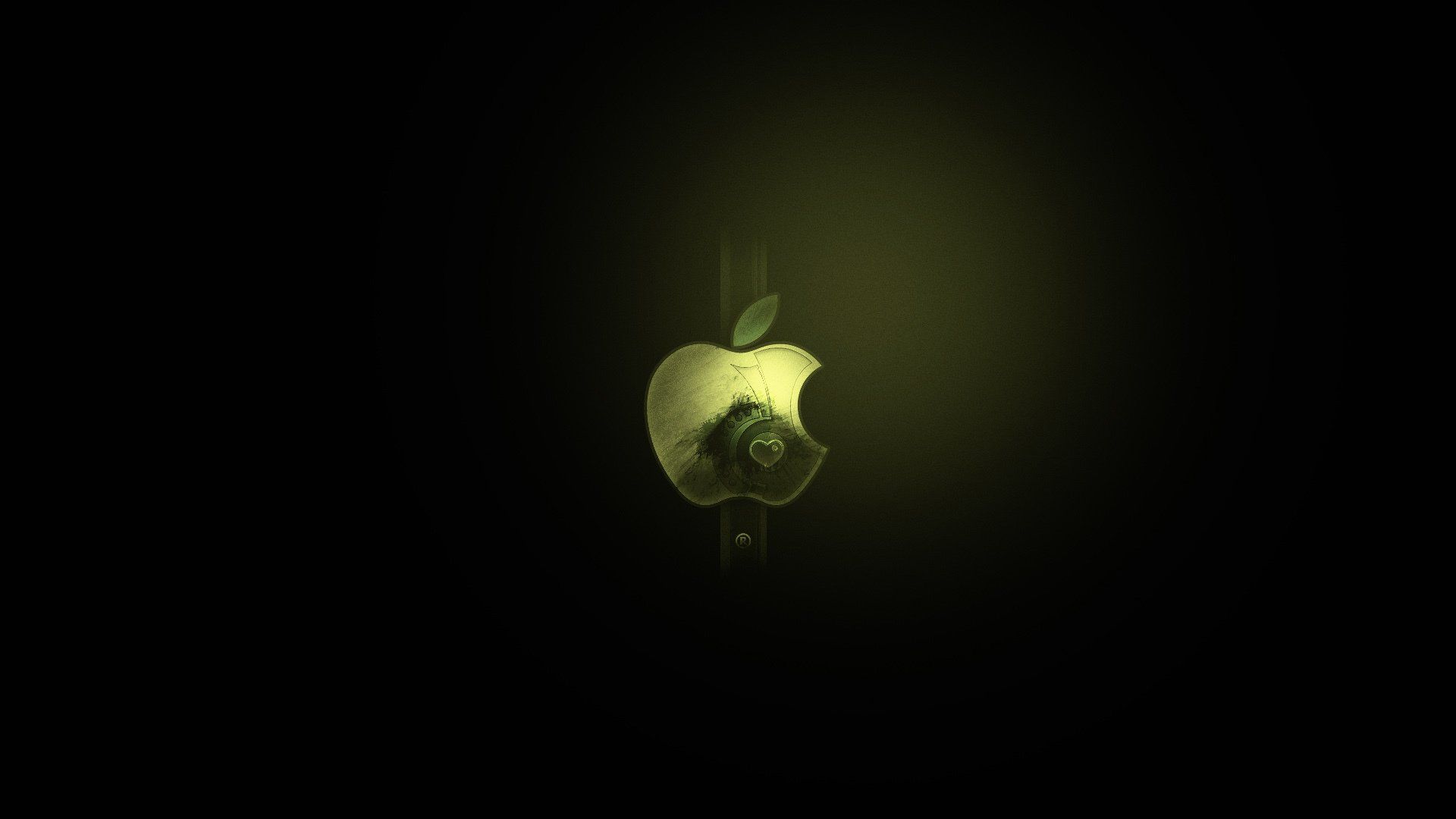 mac apple logo minimalism black background green HD wallpaper