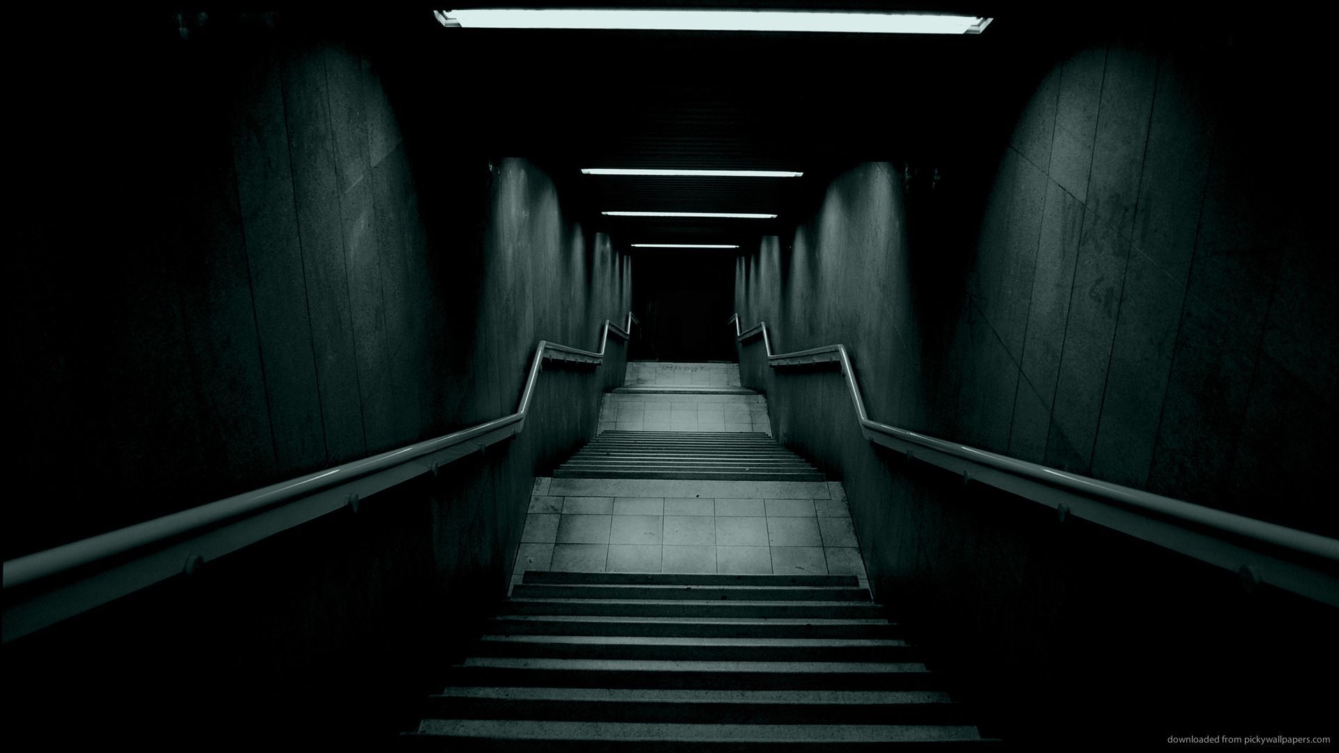 1920x1080 Dark Underground Walkway Wallpaper