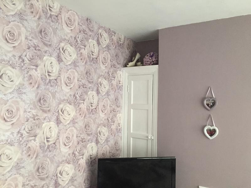 Reverie Mauve & Purple Floral Wallpaper | Departments | DIY at B&Q