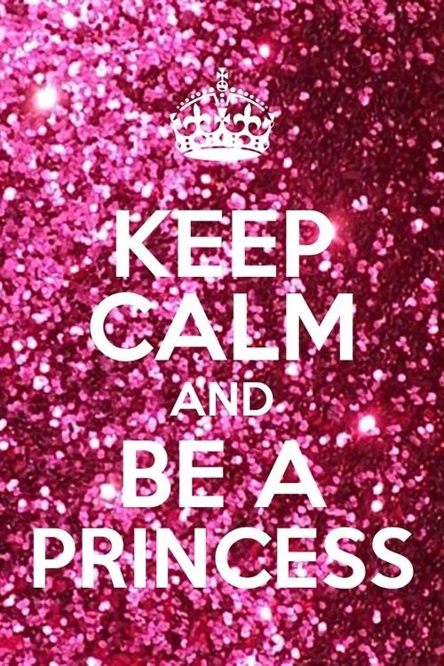 Keep calm be a princess pink glitter wallpaper @mariaceci85 | Uñas ...