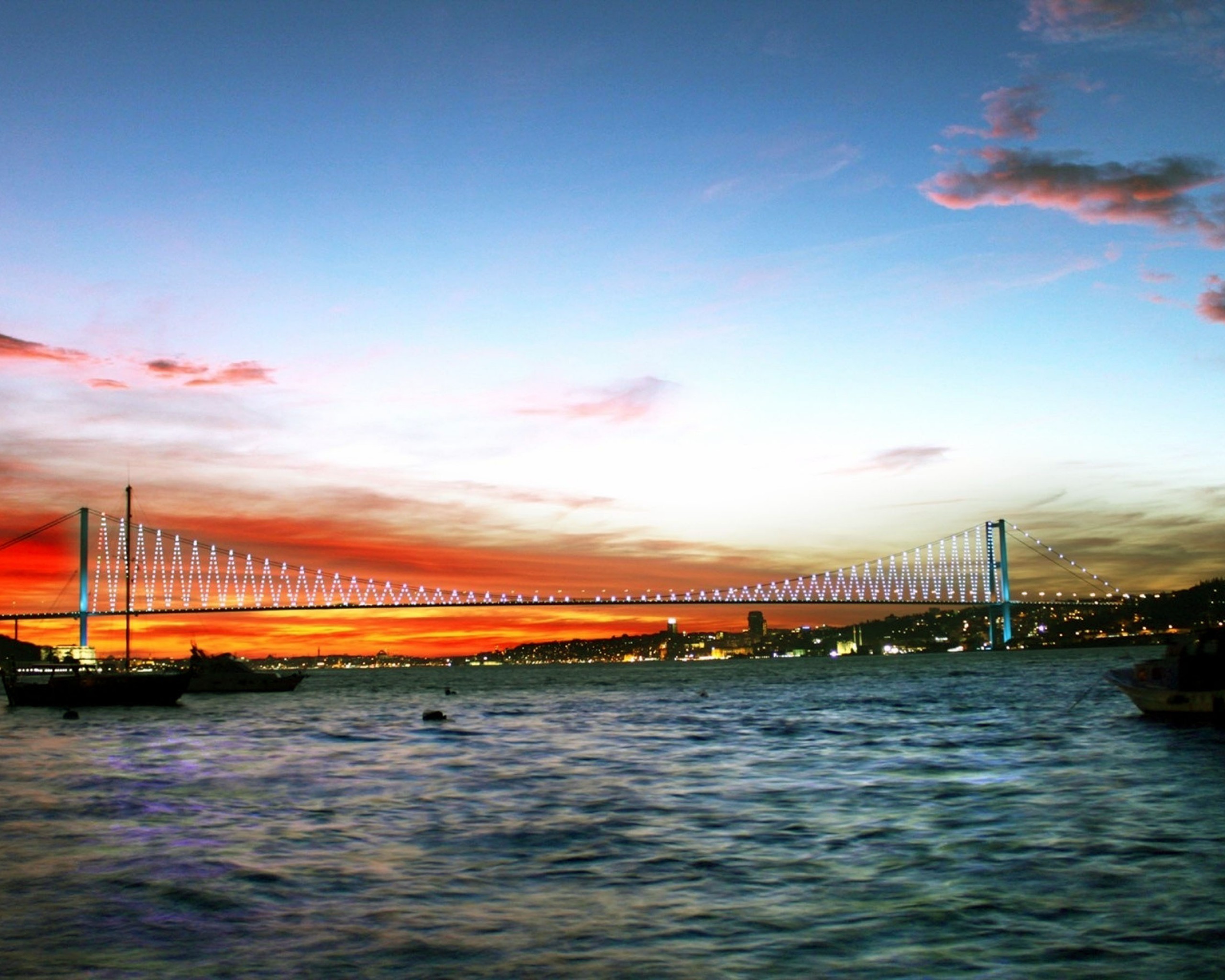 sunset at bosphorus bridge in istanbul turkey,Istanbul, Turkey, HD ...