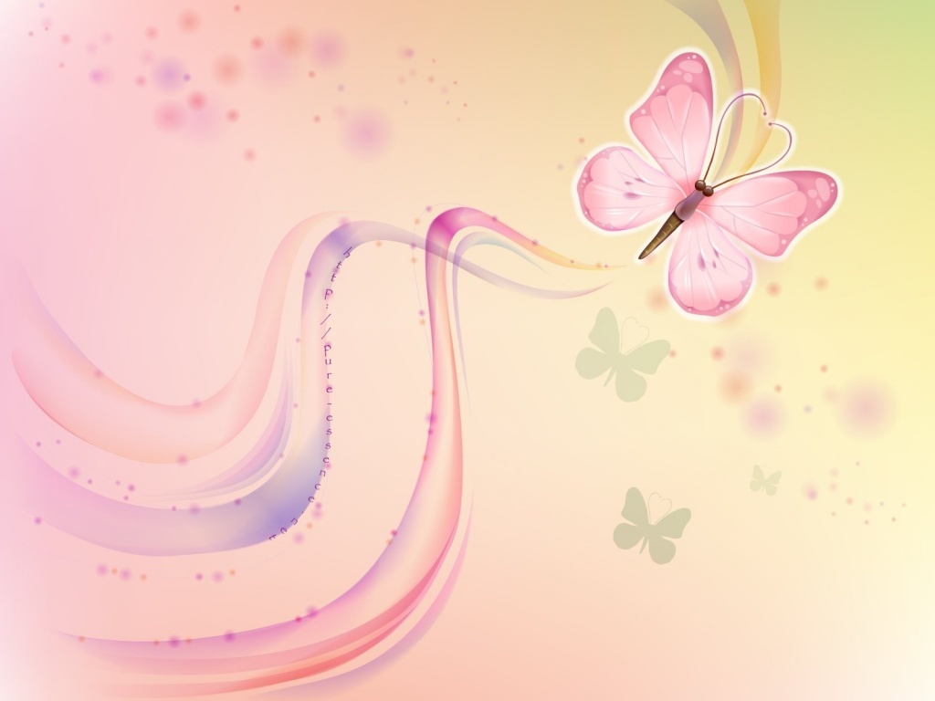 Pink Butterfly wallpaper | 1024x768 | #6711