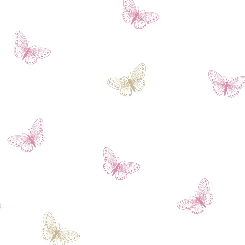 Designer Selection Flutter Butterfly Designer Wallpaper White ...